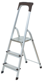 Gardintrapp i aluminium, 3 trinn