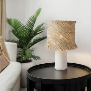 Bordlampe Miranda i rotting og keramikk E27, Northlight
