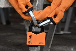 Abus 37/55 låspaket, hänglås, 2 m kätting, klass 3