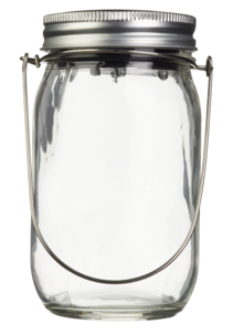 Solcellslampa glasburk