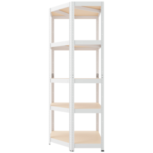 Hörnhylla metall för garage eller förråd, 5 hyllplan