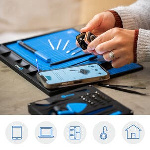 iFixit FixMat magnetisk matte med sorteringsrom
