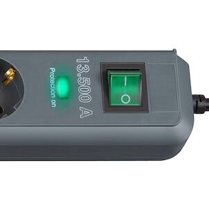 Brennenstuhl 6-vägs grenuttag med överspänningsskydd, 5 m