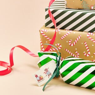 Presentetiketter barnmotiv FSC 4 x 8 cm 6-pack