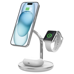 Trådlös Qi2 laddare 3-i-1 för iPhone, magnetisk, 15 W