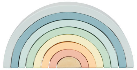 Regnbåge i trä, 8 delar, för barn från 1,5 år