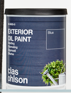 Oljefärg blå, utomhus