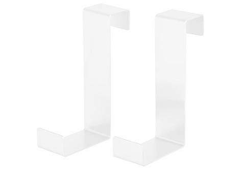 Dörrhängare i metall, vit, vändbar, 2-pack