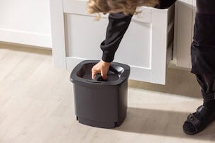 Søppelbøtte Frank avfallskomprimator, 11 liter