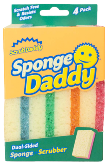 Scrub Daddy rengjøringssvamp, 4-pakning