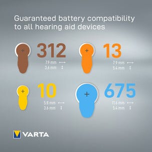 Varta HAB 13 høreapparatsbatteri 1,4 V, 24-pakning