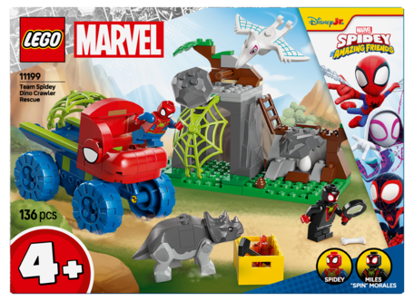 LEGO Marvel Spidey 11199 Team Spideyn pelastustehtävä dinomönkijällä, yli 4-vuotiaille