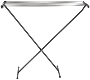 Pieni pyykkiteline ulos tai sisälle, musta