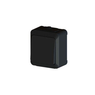 Cotech utanpåliggande strömbrytare svart, utomhus