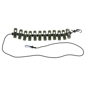 Tvättlina camping, med 12 klädnypor och karbinhake