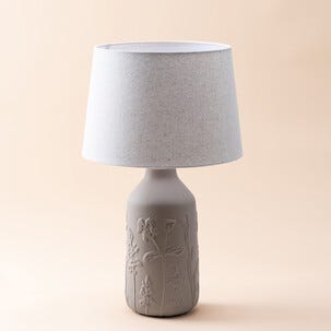 Linnea bordslampa keramik blommönster, 50 cm, Northlight 