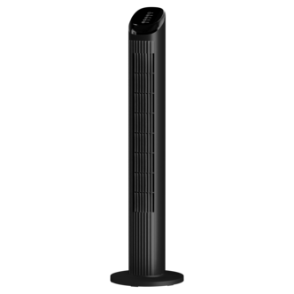 Pelarfläkt med fjärrkontroll tyst 50 W, svart, 88 cm