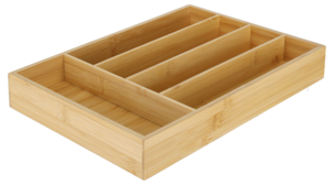 Bestikkskuff i bambus 25,5 x 36 x 5,5 cm.