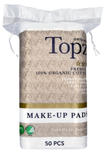 Topz Original Square Make-Up Pads bomullspads, 50-pakning