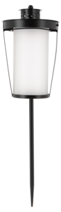 Gravlykt med frostet glass, høyde 56 cm