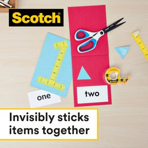 Scotch dobbeltsidig tape gjennomsiktig, 12,7 mm x 6,3 m