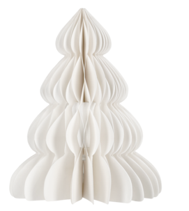 Dekorationsgran i papper vit, 35 cm