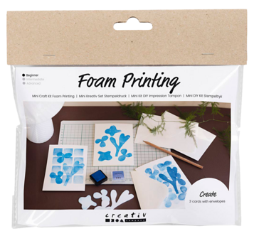 Creativ Company Mini DIY Kit Stämpeltryck, 3 kort
