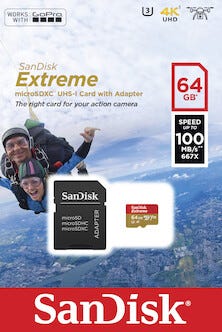 MicroSD Extreme Flash minneskort UHS 3, Sandisk