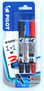 Whiteboardpennor Pilot V-Board Master Small, 3-pack