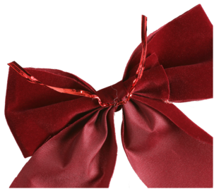 Rusetti joulukuuseen, punainen 4 kpl