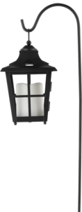 LED-lykta med timer och skymningsrelä, batteri