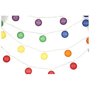 Lysslynge med fargede baller
