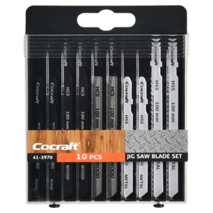 Cocraft stikksagblad for metall og tre, 10-pakning