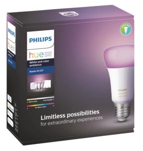 Philips Hue White and Color Ambiance Startpaket E27, Bluetooth