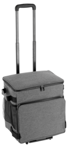 Suuri kylmälaukku, pyörät ja teleskooppikahva