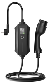 Portabel 1-fas laddare elbil typ 2, 230 V, 5 m