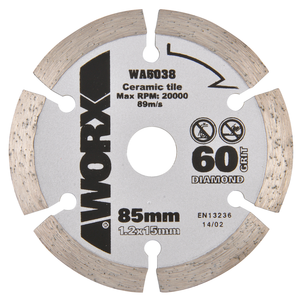 Timanttikatkaisulaikka Worx, 85 mm