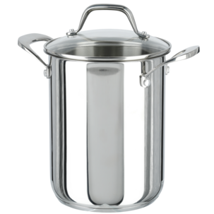 Stor gryte med innsats, rustfritt stål, 4 l