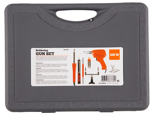 Loddepenn og loddepistol med tilbehør