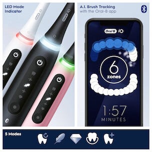 Oral-B iO 5s elektrisk tannbørste, 5 børsteinnstillinger