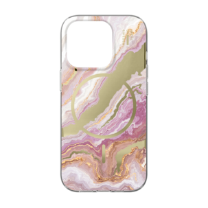 Ideal of Sweden Agate Halo mobildeksel for iPhone 16 Pro, rosa marmor