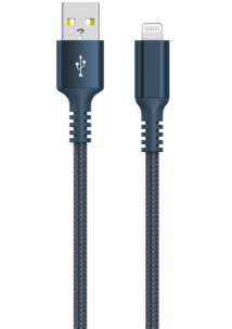 Tygklädd USB-A till Lightning laddkabel för iPhone 3m Clas Ohlson