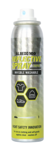 Albedo reflekterende tekstilspray