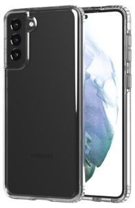 Kuori Tech21 Evo Clear, Samsung S21+, suojaa iskuilta