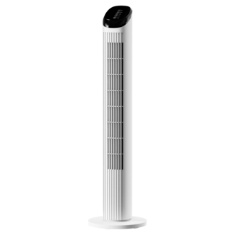 Tårnvifte med fjernkontroll, 50 W, hvit, 88 cm