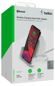 BoostCharge 10 W Belkin, trådlös laddare med Bluetooth högtalare