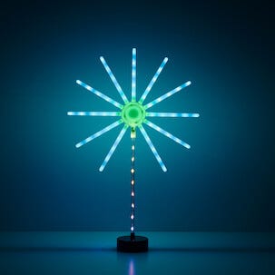 Stjerne med fyrverkeri- og lyseffekter i farger, LED, 55 cm