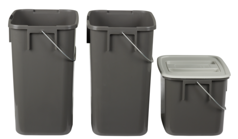 Källsorteringshinkar, 3 delar