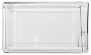 Stabelbar kjøleskapsoppbevaring med hylle, gjennomsiktig