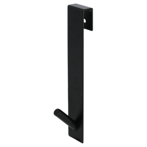 Krok för duschvägg svart stål 13,3 x 3 cm